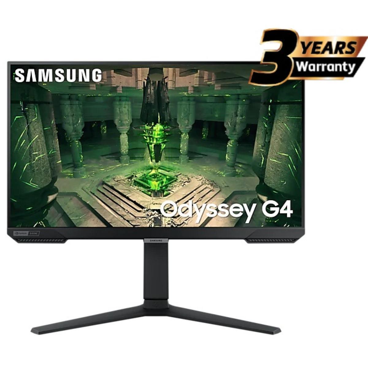 SAMSUNG Computer Monitors Samsung Odyssey G4 25" FHD Flat Monitor, IPS, 240Hz, 1ms(GTG) HDR10, 99% sRGB, G-Sync Compatible, UltraWide Game View ,w/ Ergonomic Stand
