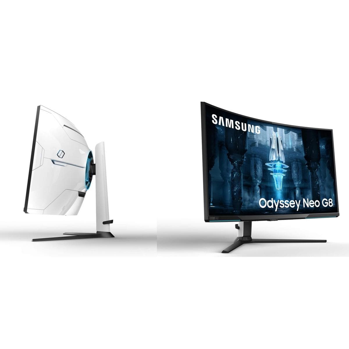 SAMSUNG Computer Monitors Samsung Odyssey Neo G8 32" 4K UHD Curved HDMI 2.1 Monitor, VA Quantum Matrix Mini-Led, 240Hz, 1ms(GTG), HDR 2000, 99% sRGB, FreeSync w/ Core Sync & Ergonomic Stand