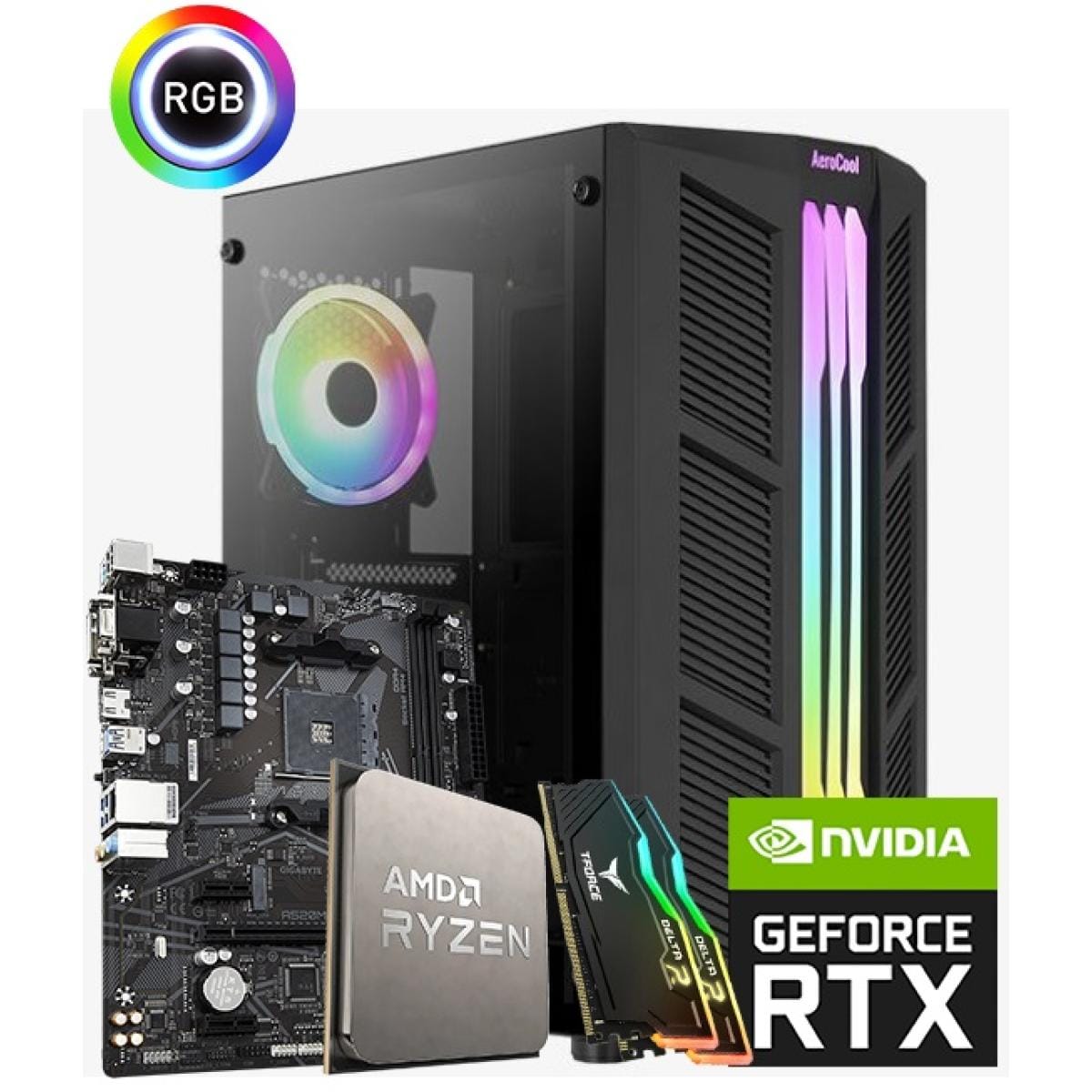 Best Buy For Online Shopping Desktop Computers AMD RYZEN 5 5500 // RTX 4060 8GB // 16GB RAM - PC Build
