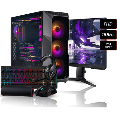 Best Buy For Online Shopping Desktop Computers INTEL CORE i5 12400F // RTX 4060 8GB // 16GB RAM DDR4 // FHD@165Hz Gaming Monitor // Gaming Accessories - Full PC