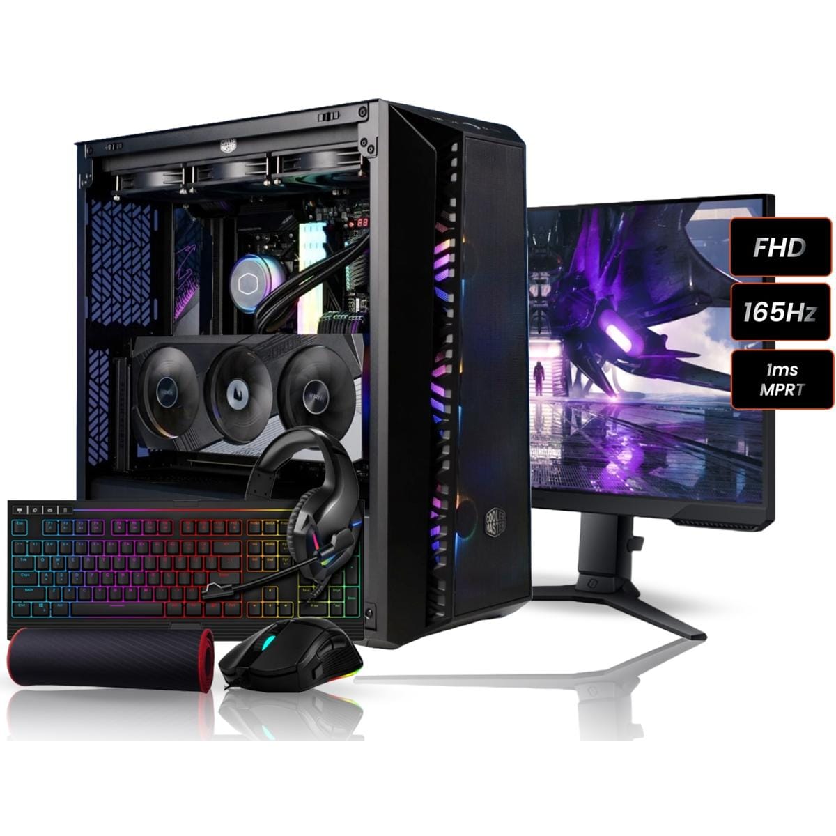 Best Buy For Online Shopping Desktop Computers INTEL CORE i5 12400F // RTX 4060 Ti 8GB // 16GB RAM DDR4 // FHD@165Hz Gaming Monitor // Gaming Accessories - Full PC
