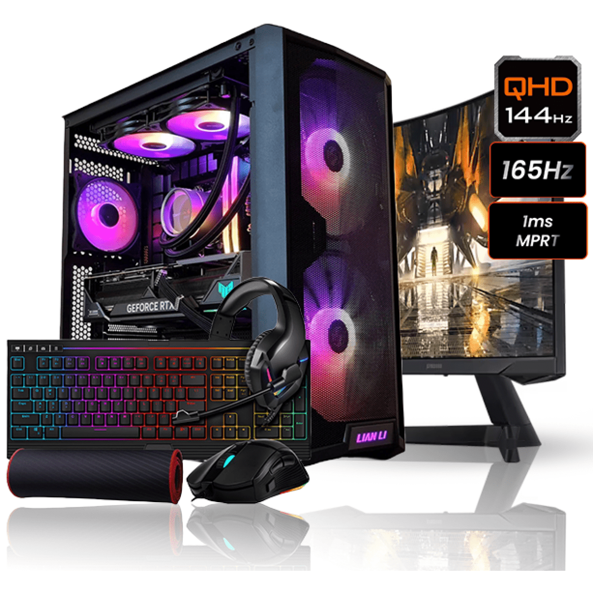 Best Buy For Online Shopping Desktop Computers INTEL CORE i5 12400F // RTX 4070 12GB // 16GB RAM DDR4 // 2K QHD@165Hz Gaming Monitor // Gaming Accessories - Full PC