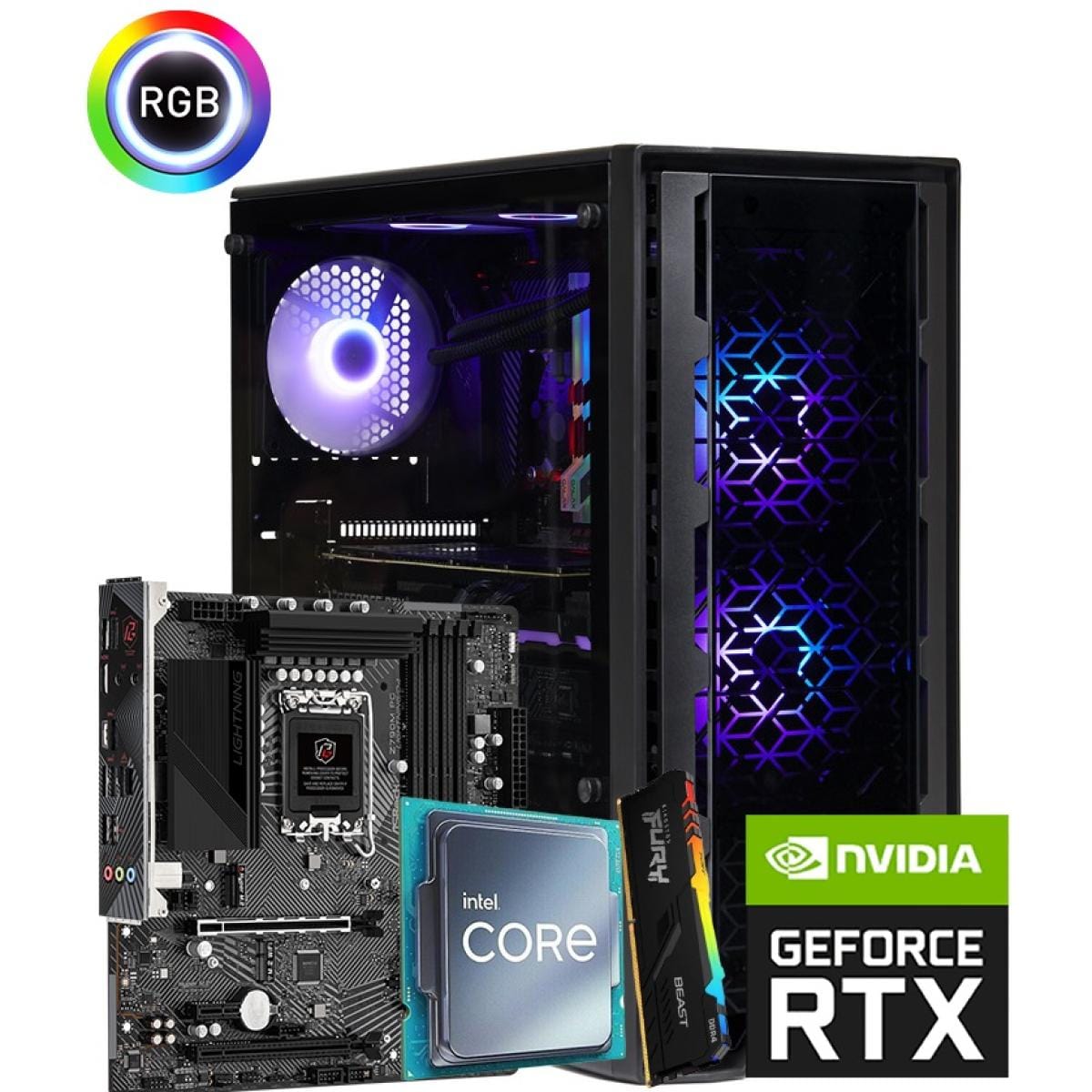 Best Buy For Online Shopping Desktop Computers INTEL CORE i7 12700 // RTX 4070 Ti 12GB // DDR4 32GB RAM w/ Free Gift Corsair Harpoon Gaming Mouse - Custom PC