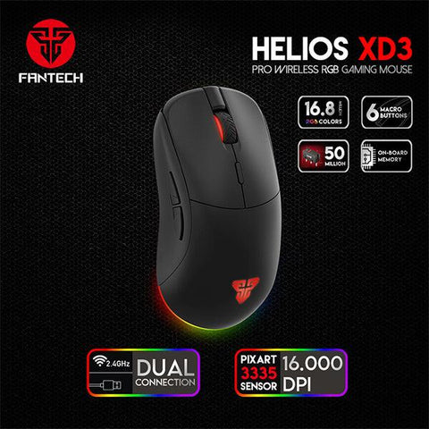 FANTECH GAMING MOUSE Fantech HELIOS XD3 MACRO RGB Gaming Mouse