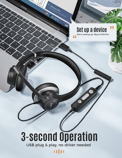 Mpow headphone Mpow: HC6 Pro USB Business Wired Headset  with Microphones