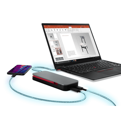 LENOVO Lenovo Go USB-C Laptop Power Bank 20000mAh Capacity 65W 3 Hours Charging Time, Storm Grey G0A3LG2WWW
