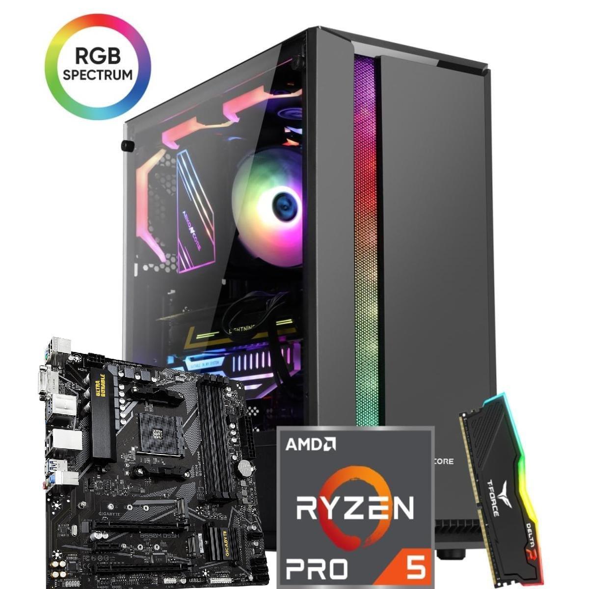 PC Build PC CASE AMD RYZEN 5 5650G // VEGA 7 INTEGRATED GRAPHICS // 16GB RAM - Build