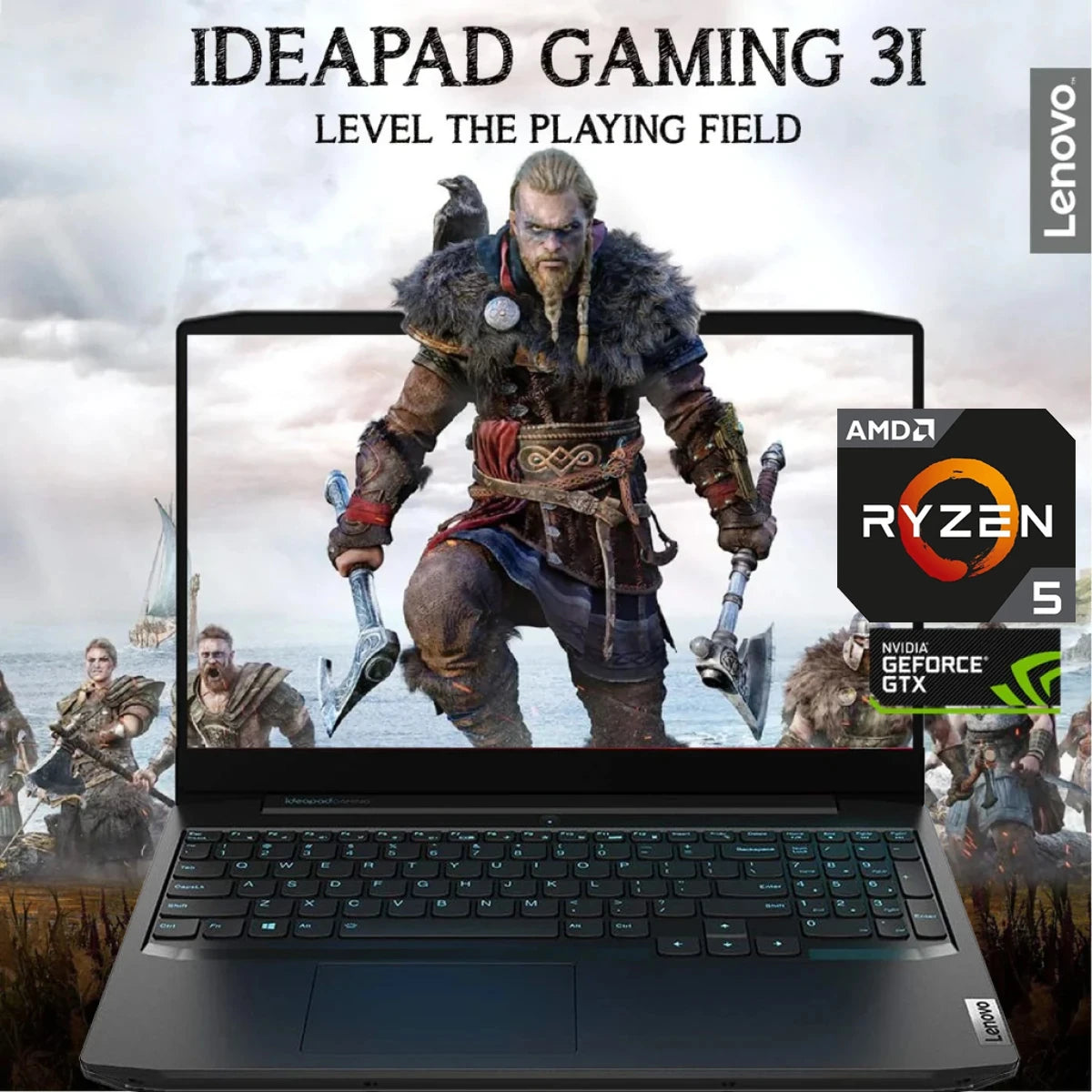 Lenovo IdeaPad Gaming 3 (2023) NEW 5Gen Ryzen 5 5600H 6-Cores w/ Nvidia GTX 1650 4GB DDR6 & 120Hz IPS Display - Shadow Black