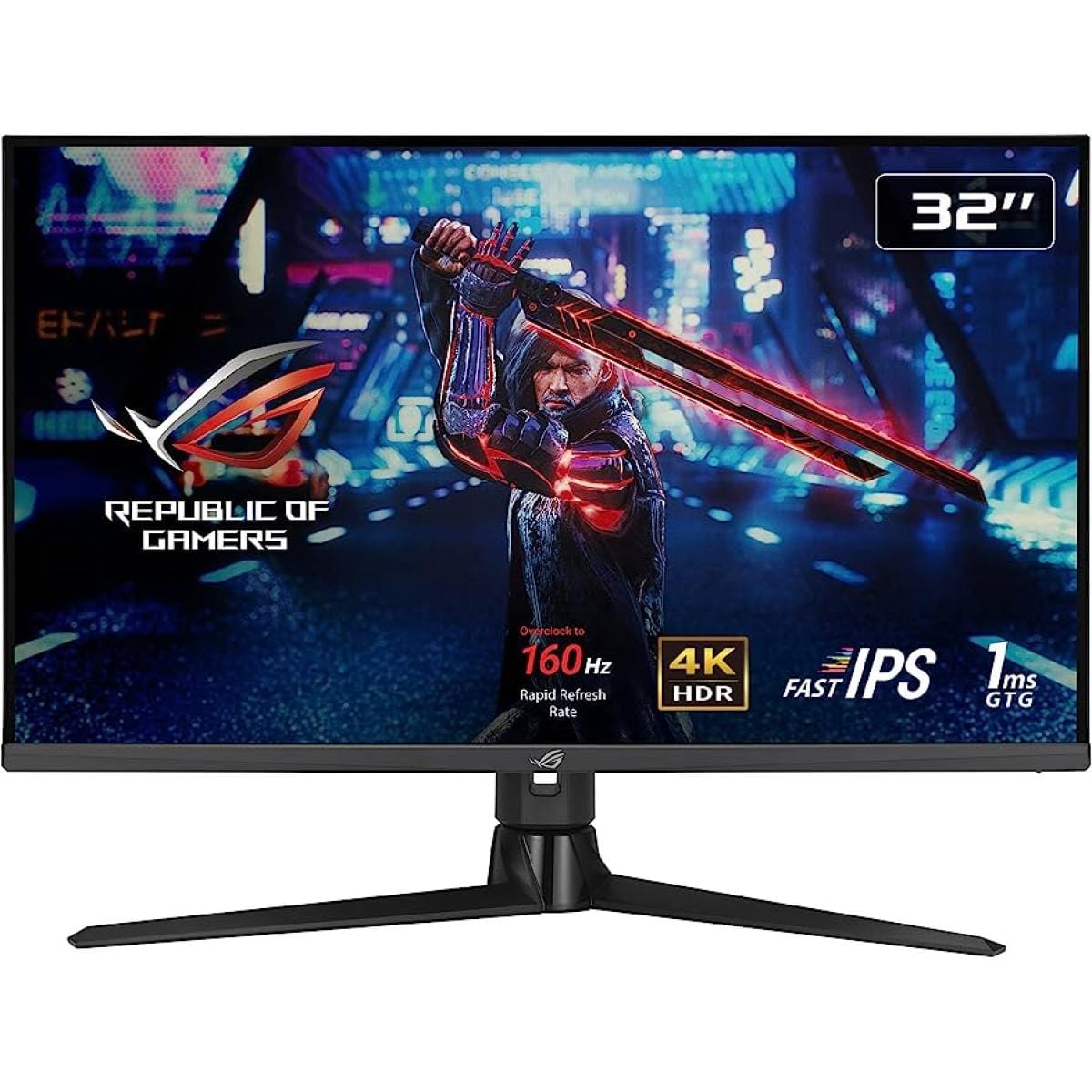 ASUS Computer Monitors ASUS ROG STRIX (XG32UQ) 32" Flat Gaming Monitor Fast IPS 4K UHD 160Hz 1ms(GTG), DisplayHDR™ 600, DCI-P3 96% & sRGB 130%, 10Bit, G-Sync Compatible w/ HDMI 2.1 & Ergonomic Stand