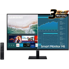 SAMSUNG Computer Monitors Black SAMSUNG M5 32" FHD HDR10 Smart Monitor 4ms (GTG),1B Colors & USB Ports - with Netflix, YouTube & Apple TV Streaming - black or White