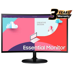 SAMSUNG Computer Monitors Samsung 27" (C360) Full-HD, VA Curved Monitor, 75Hz w/ AMD FreeSync, 4MS (GTG), AMD FreeSync,Eye Saver Mode & Flicker Free