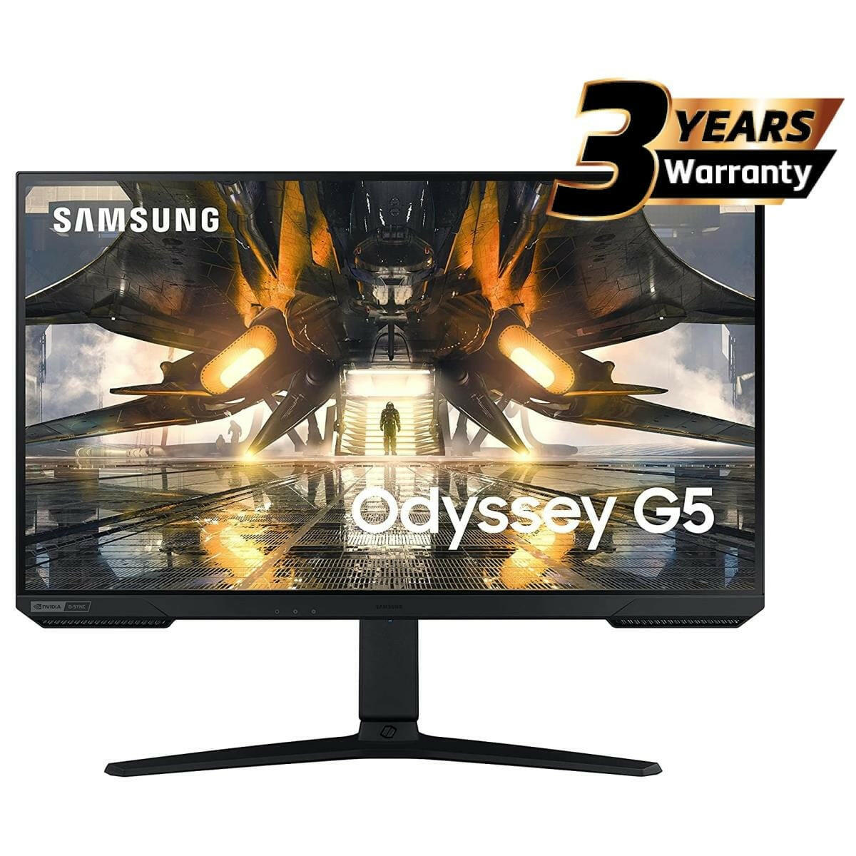 SAMSUNG Computer Monitors Samsung Odyssey G5 (AG504), 32" Flat Monitor IPS 2K (2560 x 1440) 165Hz 1ms(GTG), HDR10, 99% sRGB, 10Bit, G-Sync Compatible w/ Ergonomic Stand