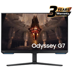 SAMSUNG Computer Monitors Samsung Odyssey G7 Smart Tizen (BG702) 28" RGB Flat Monitor IPS 4K UHD 144Hz 1ms(GTG), 10Bit, HDR10+, 90% DCI Coverage, HDMI 2.1, G-Sync Compatible w/ Ergonomic Stand & Speakers