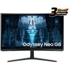 SAMSUNG Computer Monitors Samsung Odyssey Neo G8 32" 4K UHD Curved HDMI 2.1 Monitor, VA Quantum Matrix Mini-Led, 240Hz, 1ms(GTG), HDR 2000, 99% sRGB, FreeSync w/ Core Sync & Ergonomic Stand