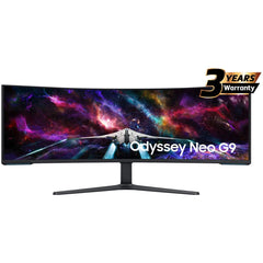 SAMSUNG Computer Monitors Samsung Odyssey Neo G9 57" DUHD (Dual 4K) Curved Monitor, VA Quantum Matrix Mini-Led, 240Hz, 1ms(GTG), HDR 1000, 95% DCI Coverage Color, FreeSync Premium Pro, w/ Ergonomic Stand, CoreSync, Core Lighting+ & KVM Switch