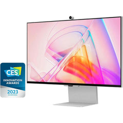 SAMSUNG Computer Monitors Samsung ViewFinity S9 (S90PC) Smart 27" 5K Flat Matte Monitor For Win & Mac, IPS, 218 PPI, 60Hz, 5ms(GTG), HDR, 100% sRGB, 99% DCI Coverage Color w/ 4K SlimFit camera, Metal Slim Design, Ergonomics & Adaptive Sound+ Speakers (Light Gray)