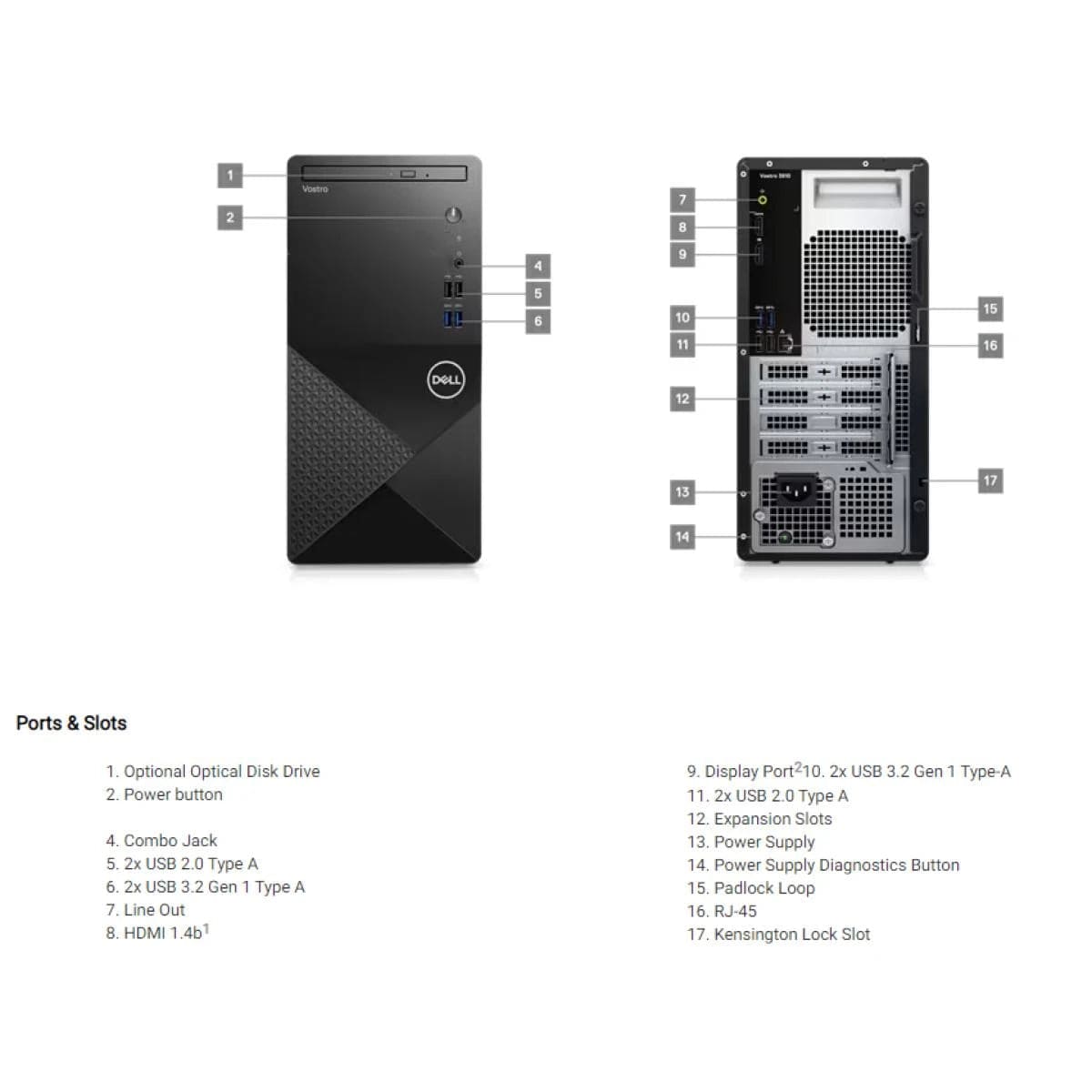 DELL Desktop Computers Dell Vostro 3910 12Gen Intel Core i3 4 cores / 8GB DDR4 Ram -Wireless & Bluetooth-/SSD-Desktop