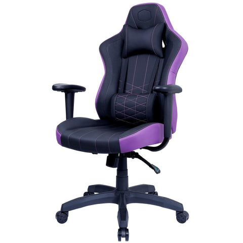 ASUS Gaming Chairs Cooler Master Caliber E1 Gaming Chair (Purple), Plywood Frame, High Density Foam & PU, Fixed Armrest, Up To 135° Recline & 120KG Max Weight Load
