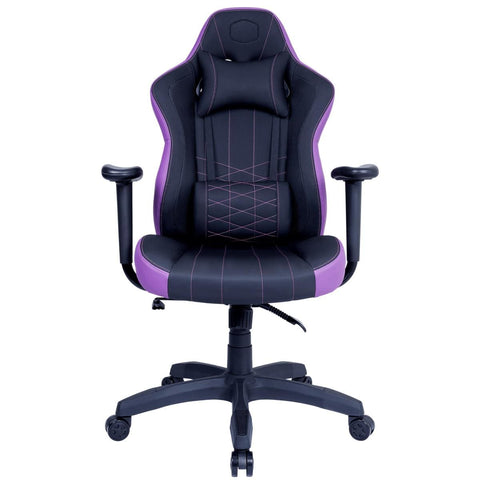 ASUS Gaming Chairs Cooler Master Caliber E1 Gaming Chair (Purple), Plywood Frame, High Density Foam & PU, Fixed Armrest, Up To 135° Recline & 120KG Max Weight Load