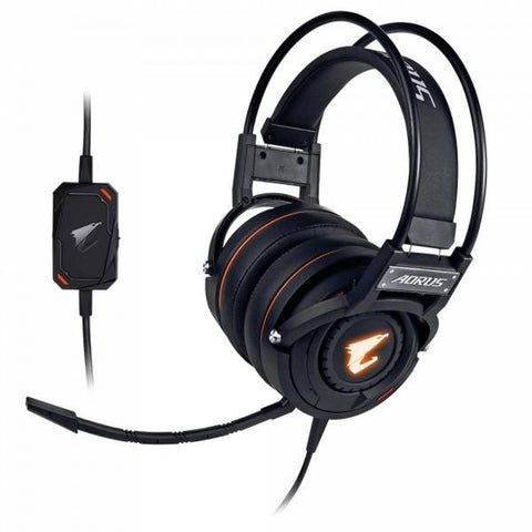 GIGABYTE GAMING HEADSET GIGABYTE AORUS H5 RGB Stereo Gaming Comfort Headset, Detachable and Bendable Microphone, In-line sound controls