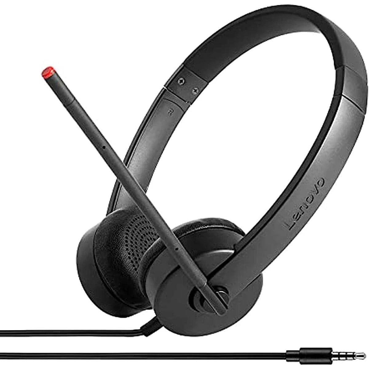 LENOVO headset Lenovo Essential Stereo Analog Headset Wire Jake (3.5mm) Headphone Swivel Mic Boom Comfortable Ear Pieces 4XD0K25030
