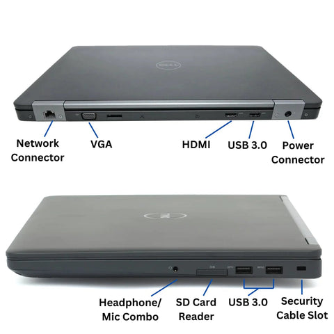 DELL Laptops DELL Latitude E5570, Core I5-6300U, Ram 8GB, SSD 512GB, 15.6" Touch Display (Renew)