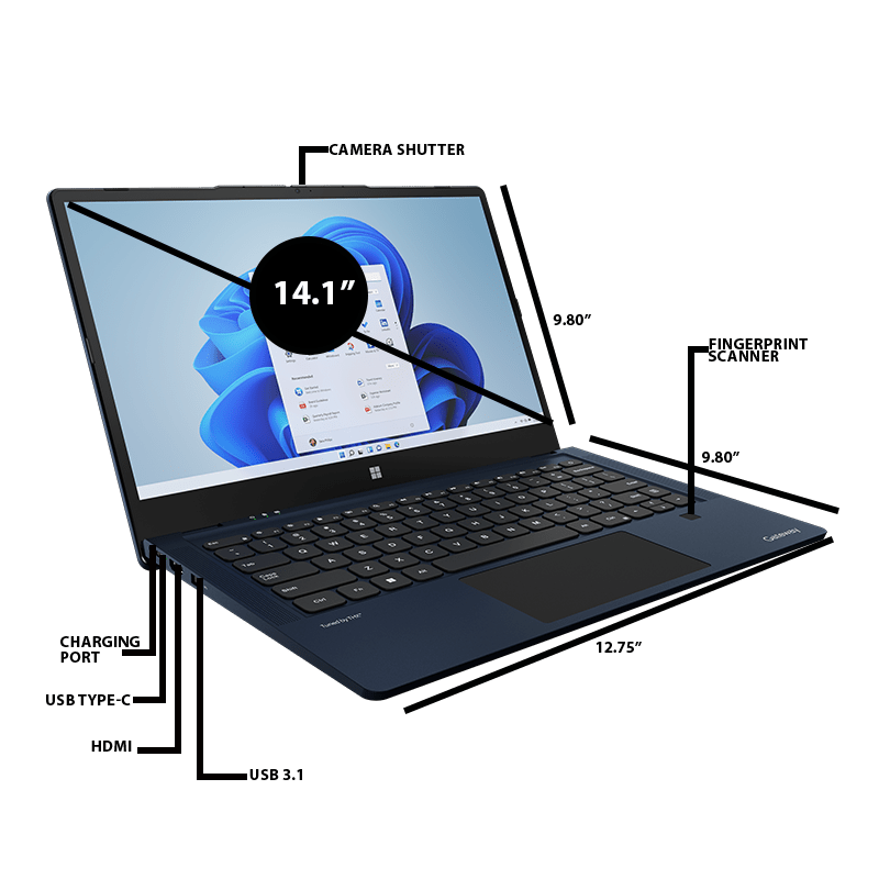 Gateway Laptops Gateway GWTN156 i7-1255U -14.1" Ultra Slim Notebook - Laptop
