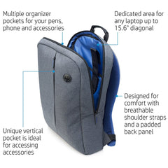 HP Laptops HP 15.6 Value Laptop Backpack K0B39AA - Grey