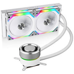 LIAN LI Liquid Cooler LIAN LI Galahad 240mm (White) ARGB AIO UNI FAN SL Edition CPU Cooler, 1700 Support