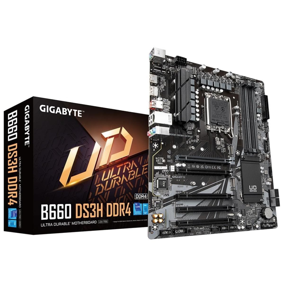 GIGABYTE MOTHERBOARD GIGABYTE B660 DS3H, Intel 12th 13th Series, LGA 1700/DDR4/PCIe 4.0/M.2/USB 3.2 Gen 2×2 TYPE-C - ATX MotherBoard