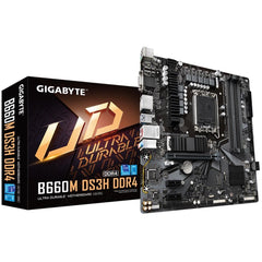 GIGABYTE MOTHERBOARD GIGABYTE B660M DS3H LGA 1700, Intel 12th, DDR4 mATX Motherboard ,M.2, PCIe 4.0, USB 3.2 Gen2 Type-C,2.5GbE LAN