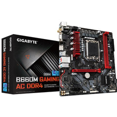 GIGABYTE MOTHERBOARD GIGABYTE Motherboard  B660M GAMING AC Wifi DDR4 LGA 1700, Intel 12th, DDR4 mATX ,M.2, PCIe 4.0,USB Type-C