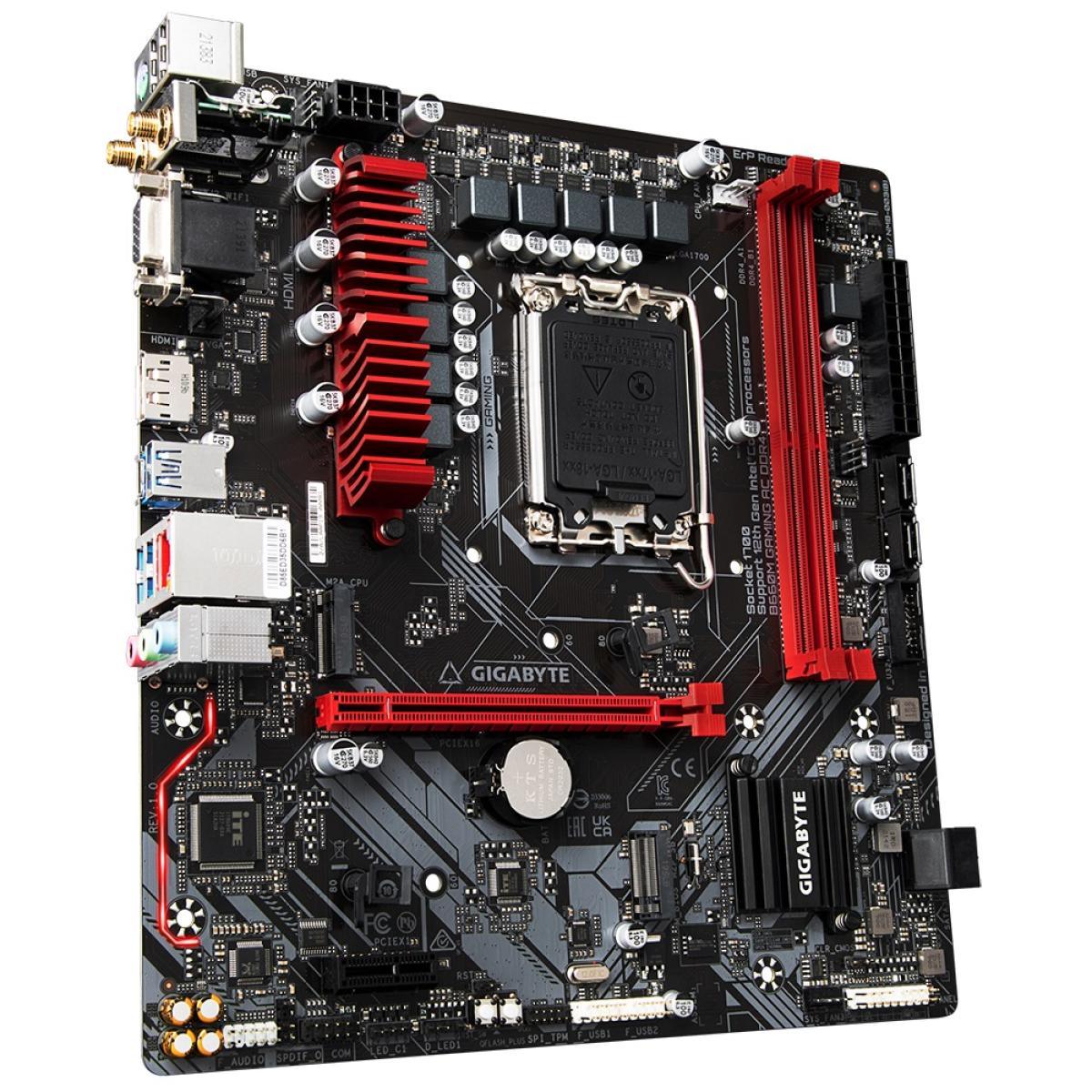 GIGABYTE MOTHERBOARD GIGABYTE Motherboard  B660M GAMING AC Wifi DDR4 LGA 1700, Intel 12th, DDR4 mATX ,M.2, PCIe 4.0,USB Type-C