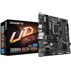 GIGABYTE MOTHERBOARD GIGABYTE MotherBoard  Z690M DS3H DDR4 LGA 1700, Intel 12th,mATX Motherboard ,M.2, PCIe 4.0, USB 3.2 Gen2 Type-C,2.5GbE LAN