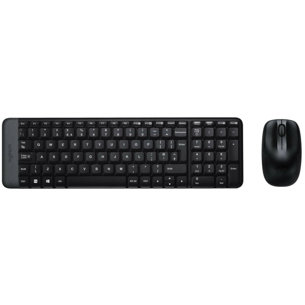 LOGITECH OFFICE KEYBOARD Logitech MK220 Compact 2.4GHz Wireless Black Keyboard & Mouse Combo (عربي)