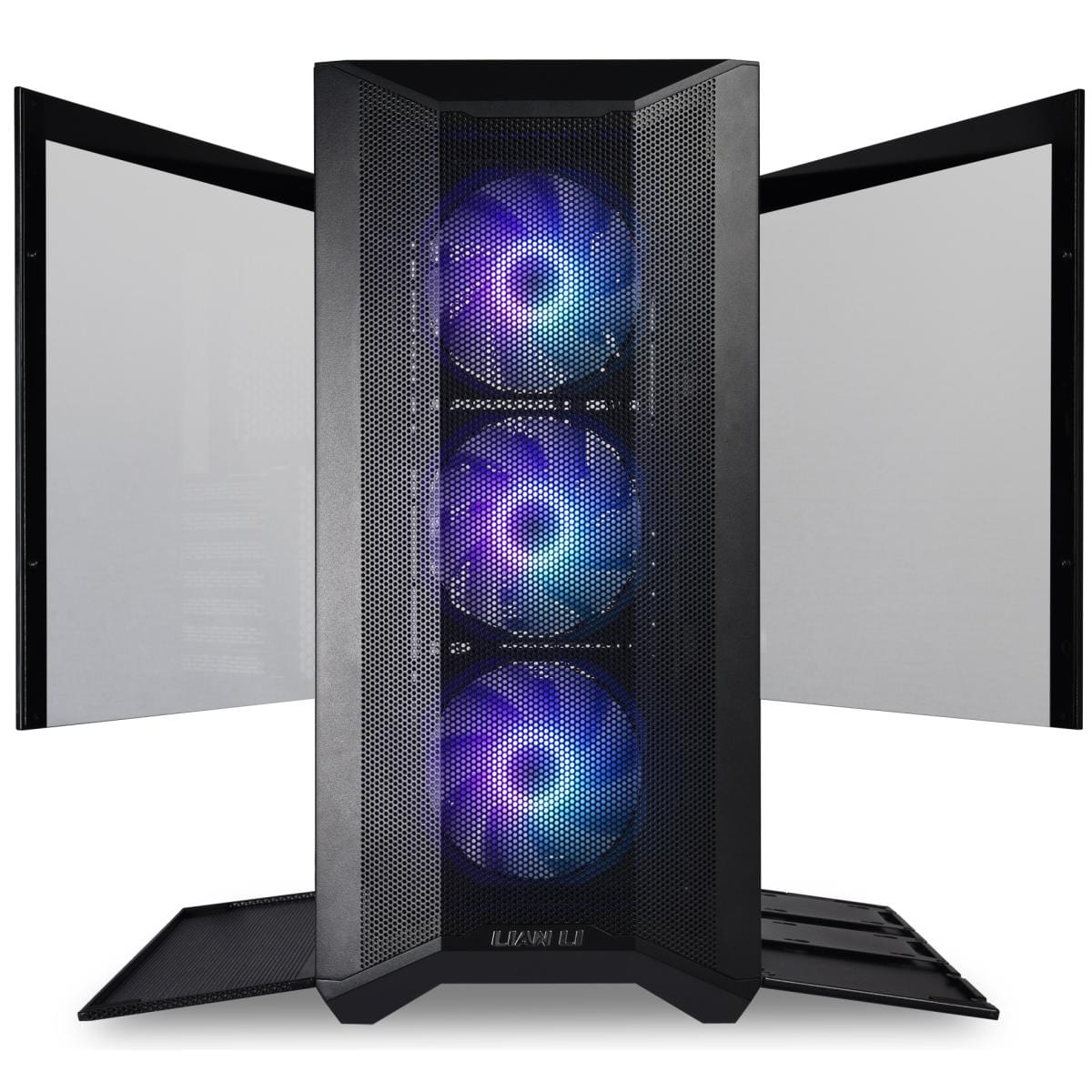 LIAN LI PC CASE Lian Li LANCOOL 2 MESH C RGB ATX Mid Tower Tempered Glass Gaming Case W/ Type-C & 3X120mm ARGB Fans - Black