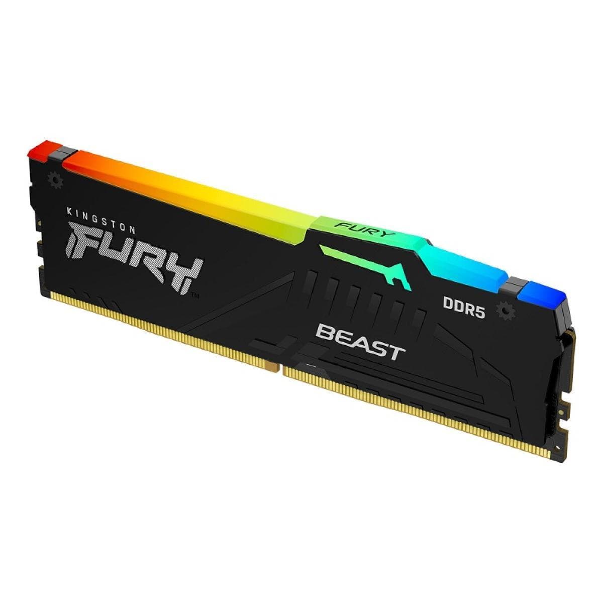 HYPERX RAM KingSton Fury Beast RGB Single 8GB DDR5 5600MT/s-CL40 Desktop Memory