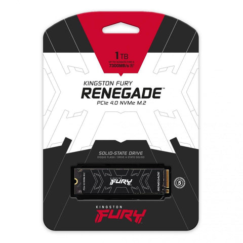 KINGSTON Solid State Drive Kingston FURY Renegade 1TB PCIe4.0 NVMe M.2 SSD-Sequential Read/Write (7300/6000 MB/s)
