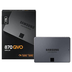 SAMSUNG Solid State Drive Samsung SSD 870 QVO 1TB, 2.5”, Intelligent Turbo Write,V-NAND reliability Latest 4-bit MLC technology, Black