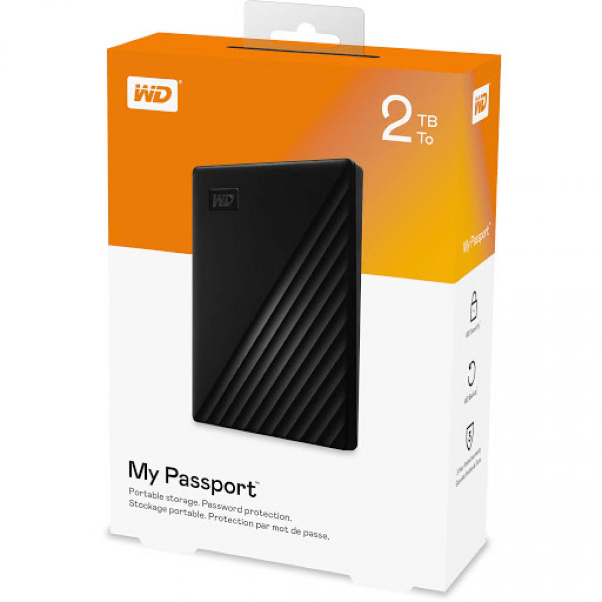 WD WD 2TB My Passport Portable External Hard Drive - Black